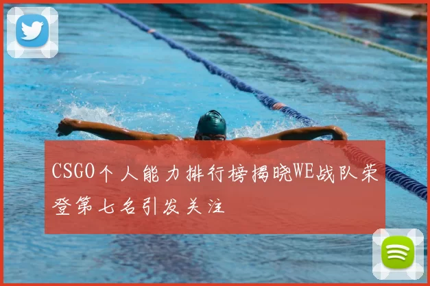 CSGO个人能力排行榜揭晓WE战队荣登第七名引发关注