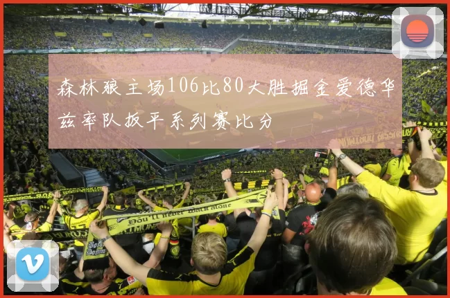 森林狼主场106比80大胜掘金爱德华兹率队扳平系列赛比分