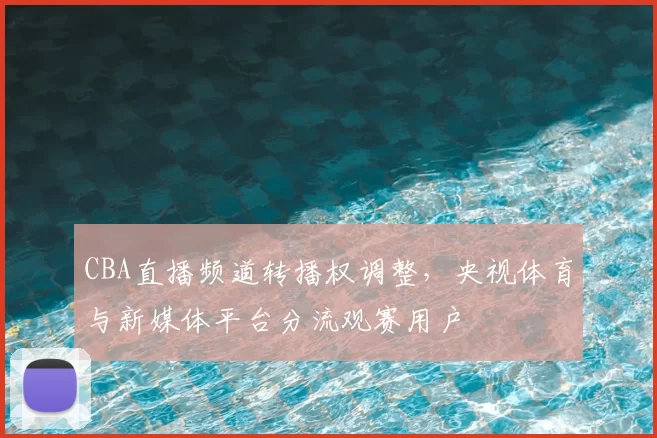 CBA直播频道转播权调整,央视体育与新媒体平台分流观赛用户